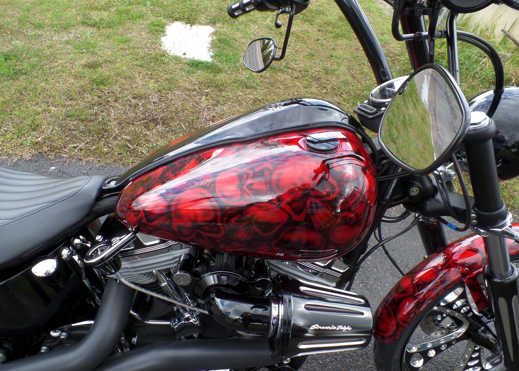 Custom airbrushed Harley Davidson