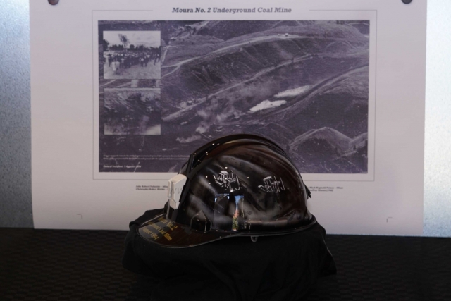 set 5 custom airbrushed miners helmets- miners legacy
