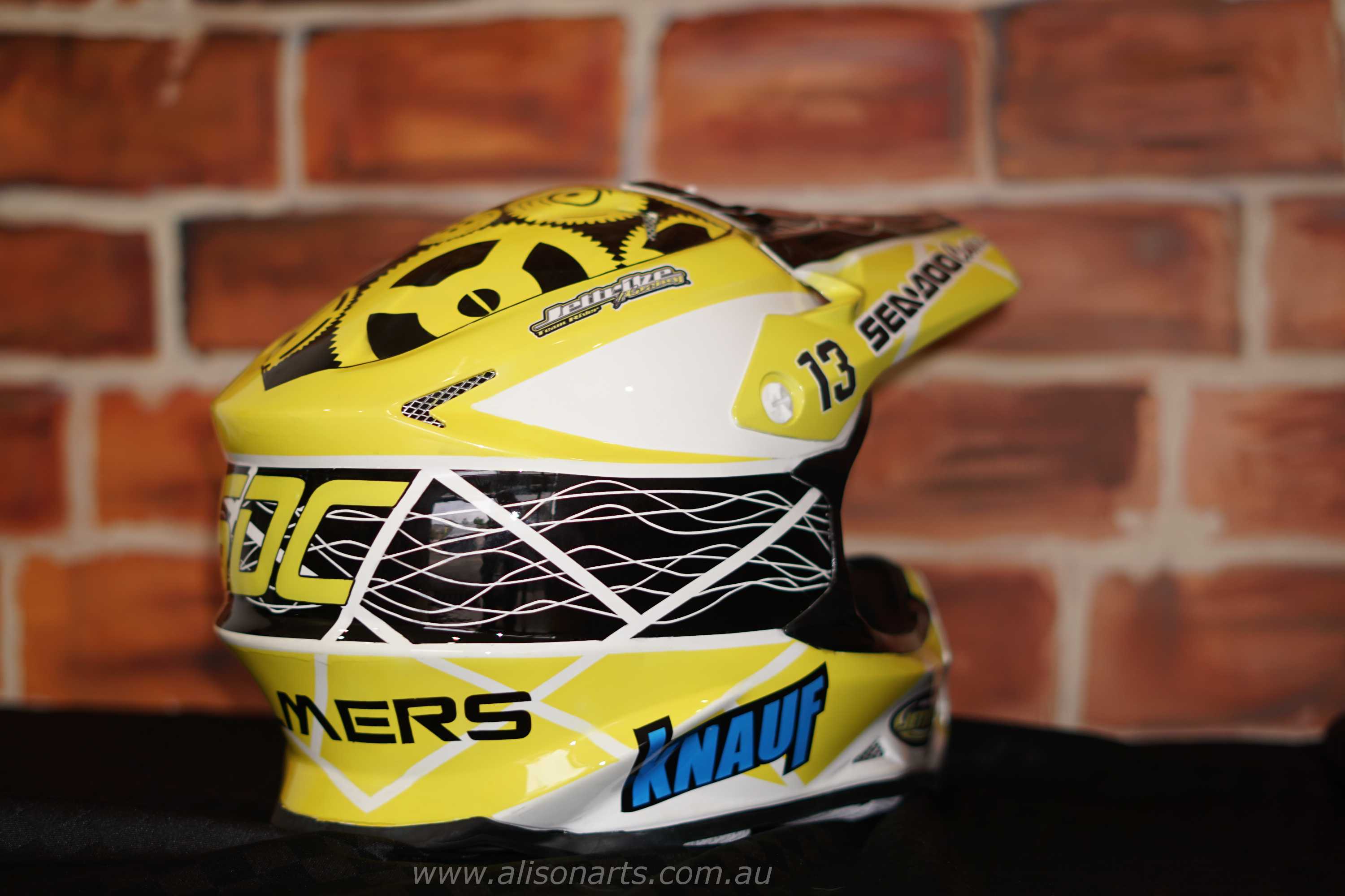 Airbrushed helmet for Kylie Ellmers jetski