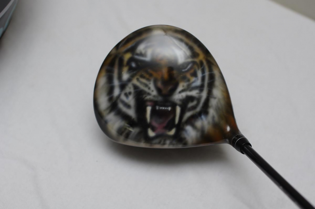 Custom painted golf club Tiger Alison Arts