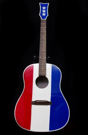 airbrushed stars and stripes guitar