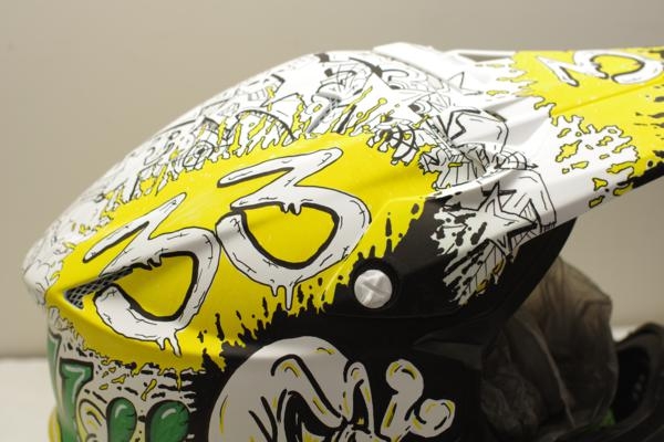 custom airbrushed motorcross Helmet- graffiti design