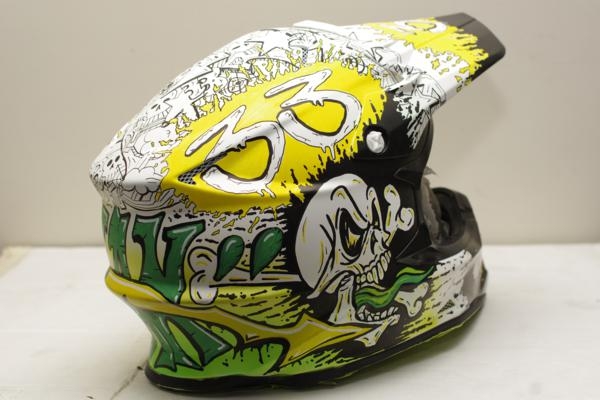 custom airbrushed motorcross Helmet- graffiti design