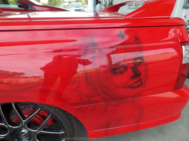 airbrushed commodore ute