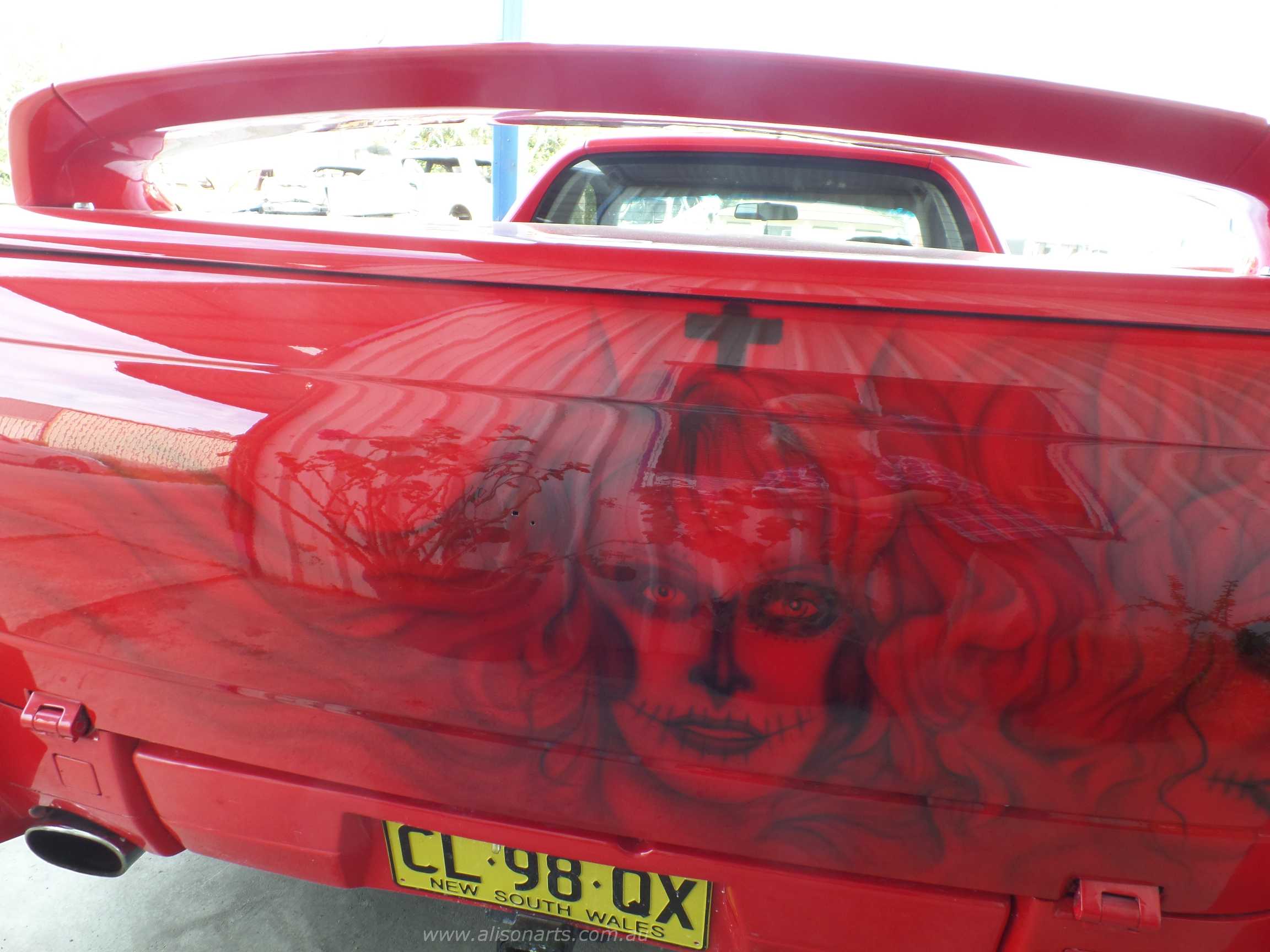 airbrushed commodore ute