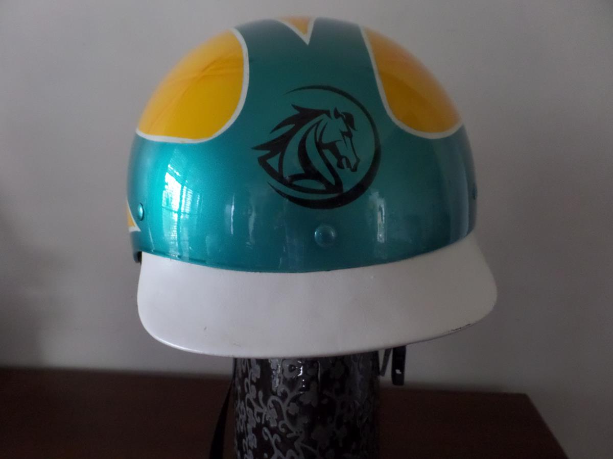 Custom painted harness racing helmet – Butterz