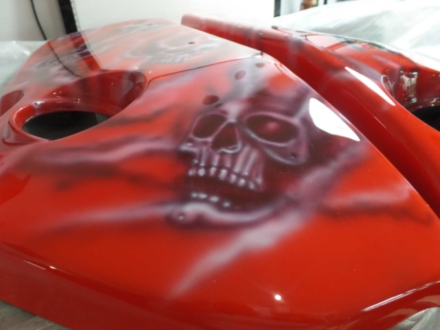 custom airbrushed holden engine covers