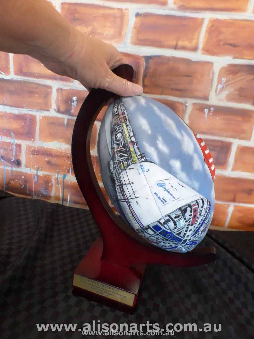 Airbrushed AFL ball