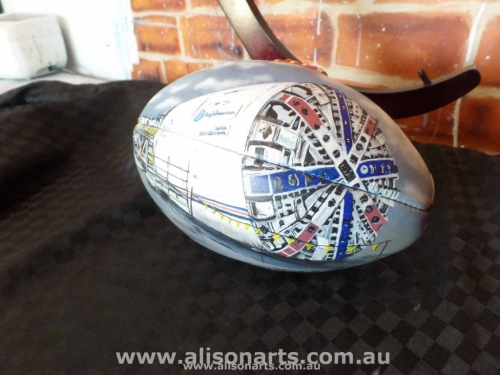 custom painted AFL football