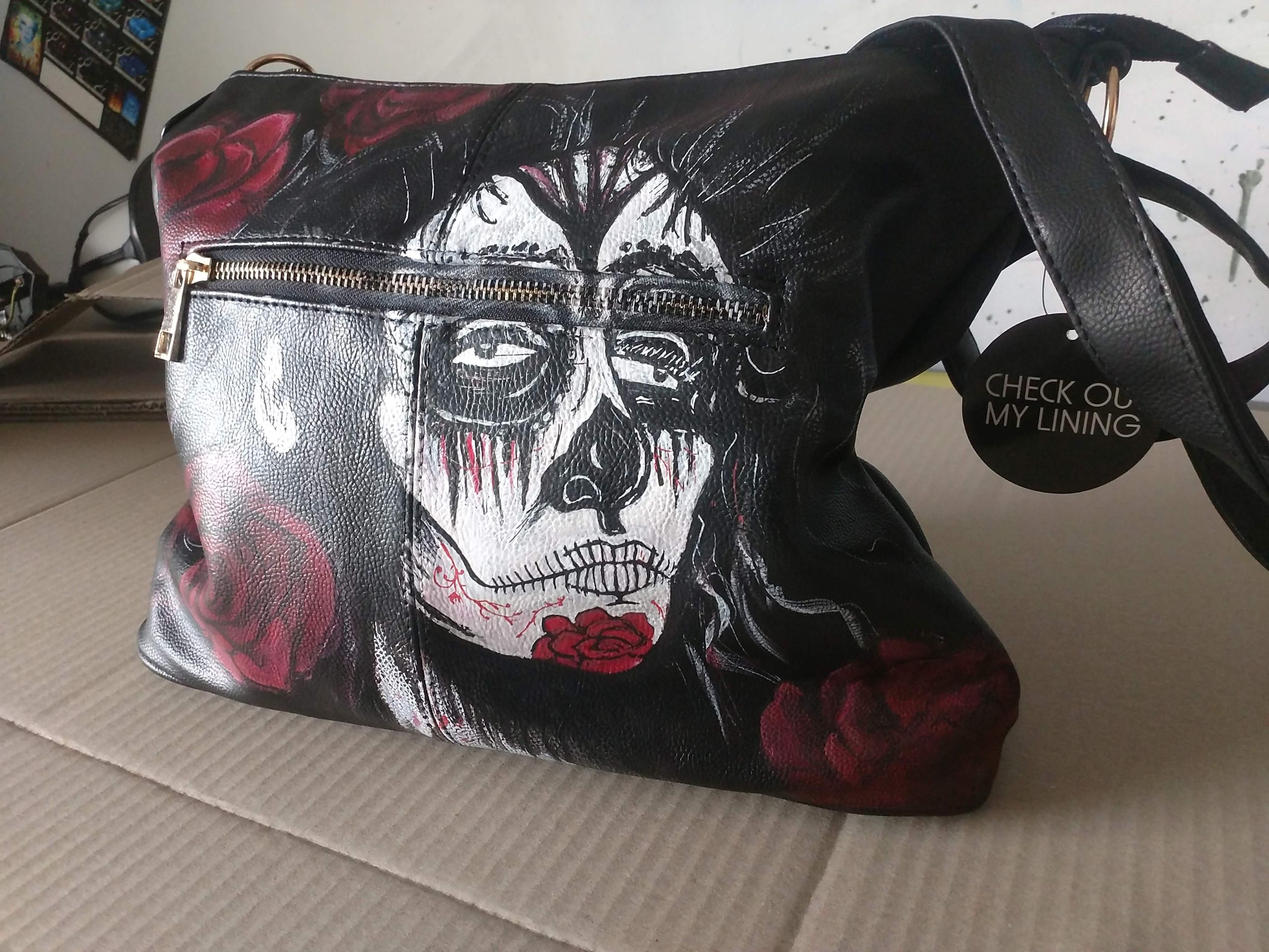 Hand painted handbag