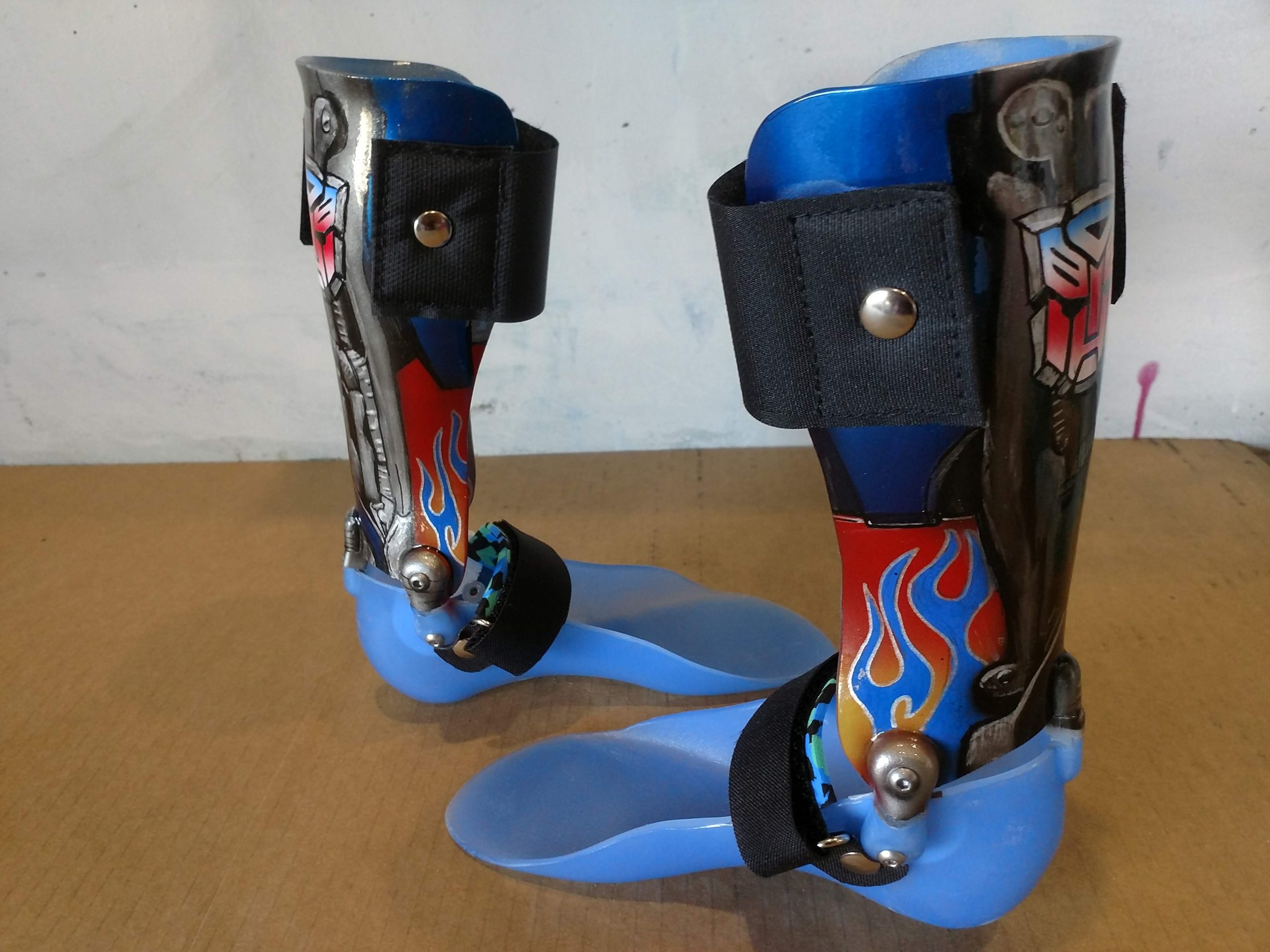 Airbrushed AFO boots