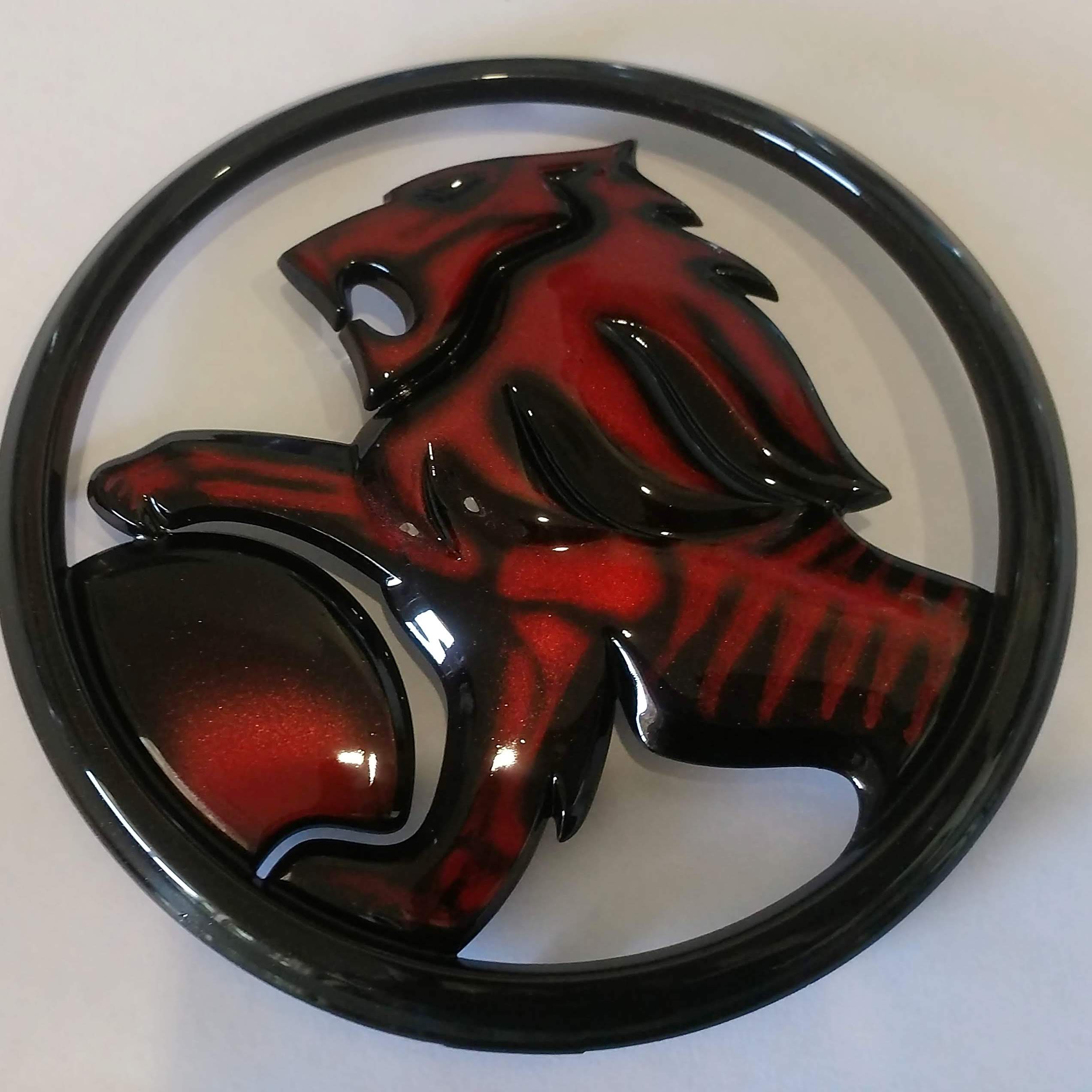Custom airbrushed Holden Lion badge