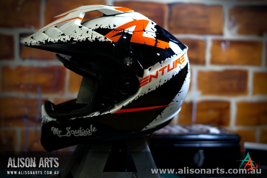 Custom airbrush painted KTM 1190 Helmet