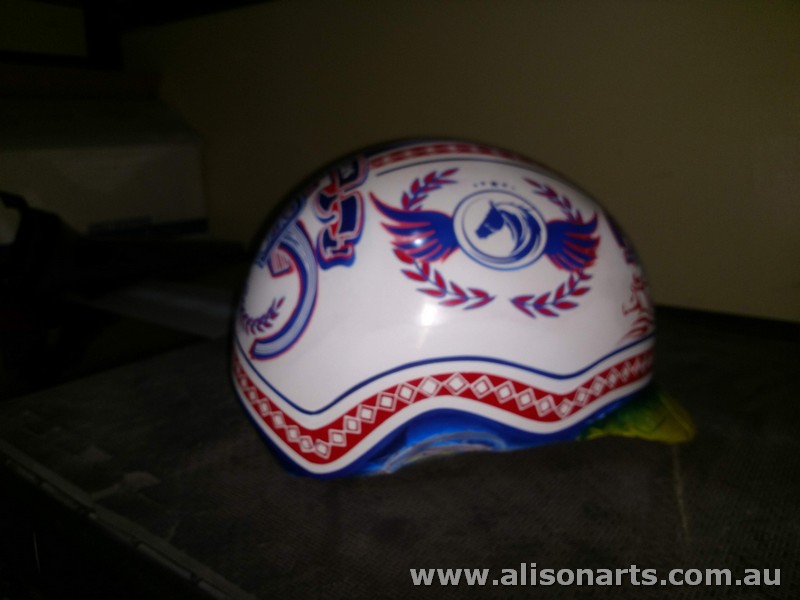 Custom painted harness helmet