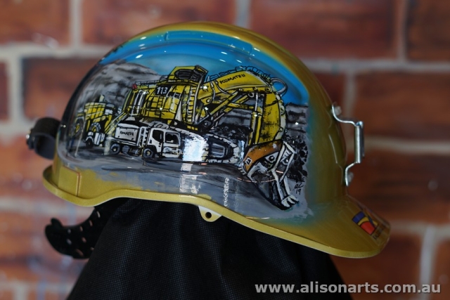 hand painted custom miners hard hat