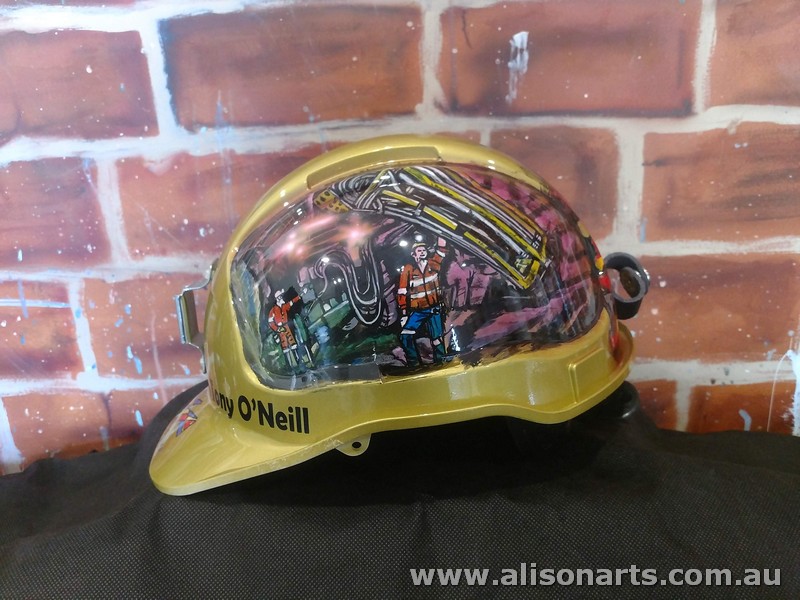 hand painted custom miners hard hat