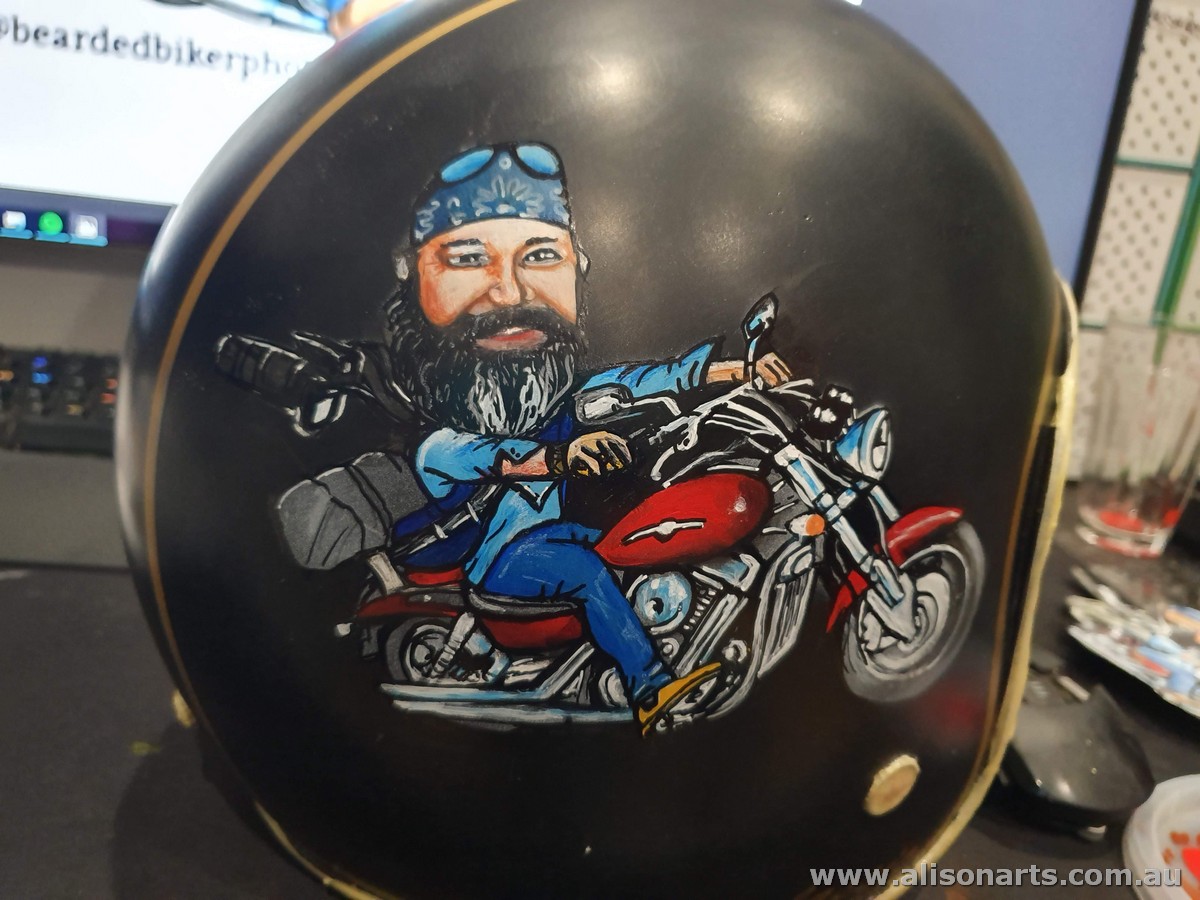 custom hand painted open faced motorcycle helmet