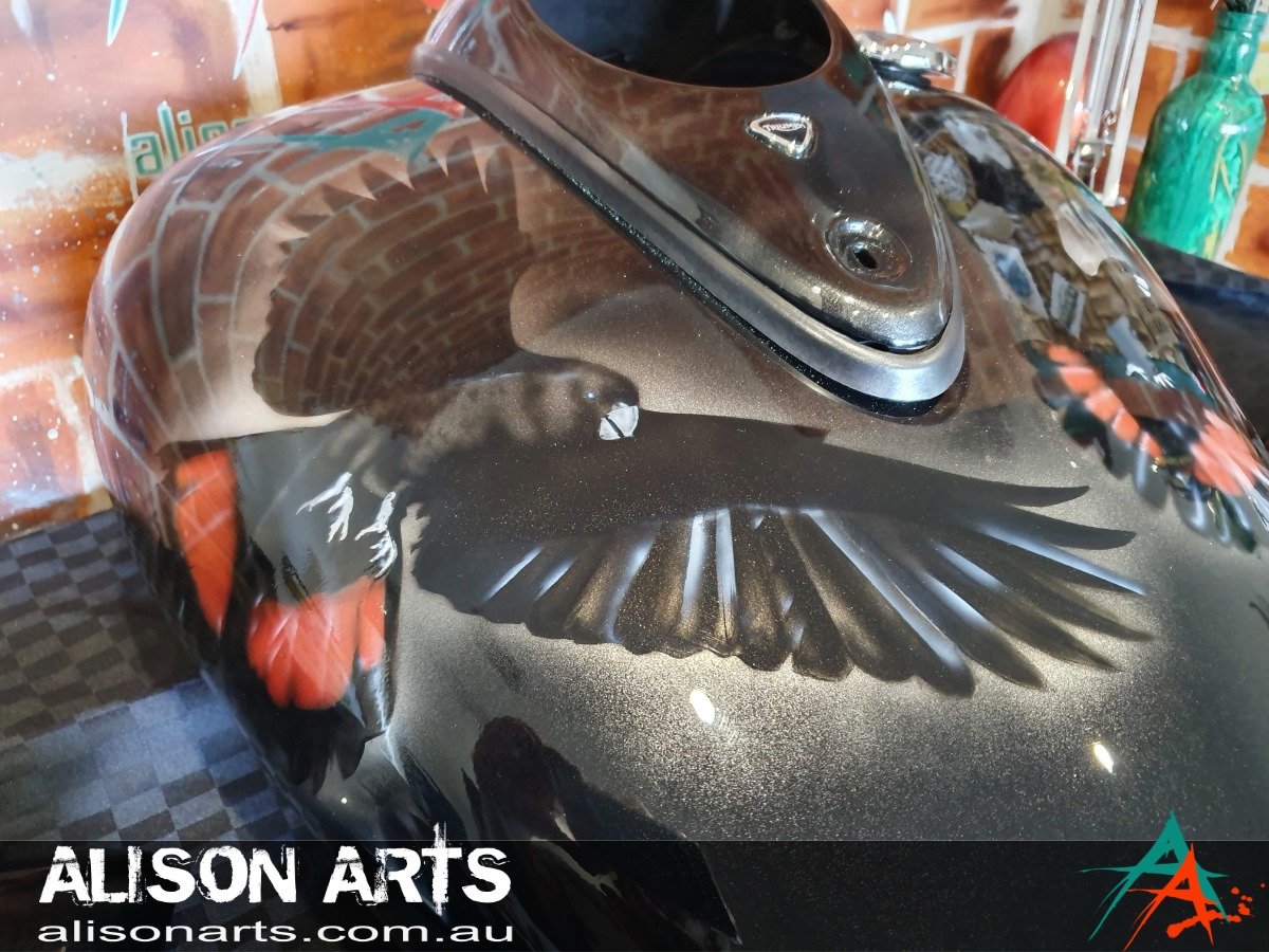Custom airbrushed Triumph Thunderbird
