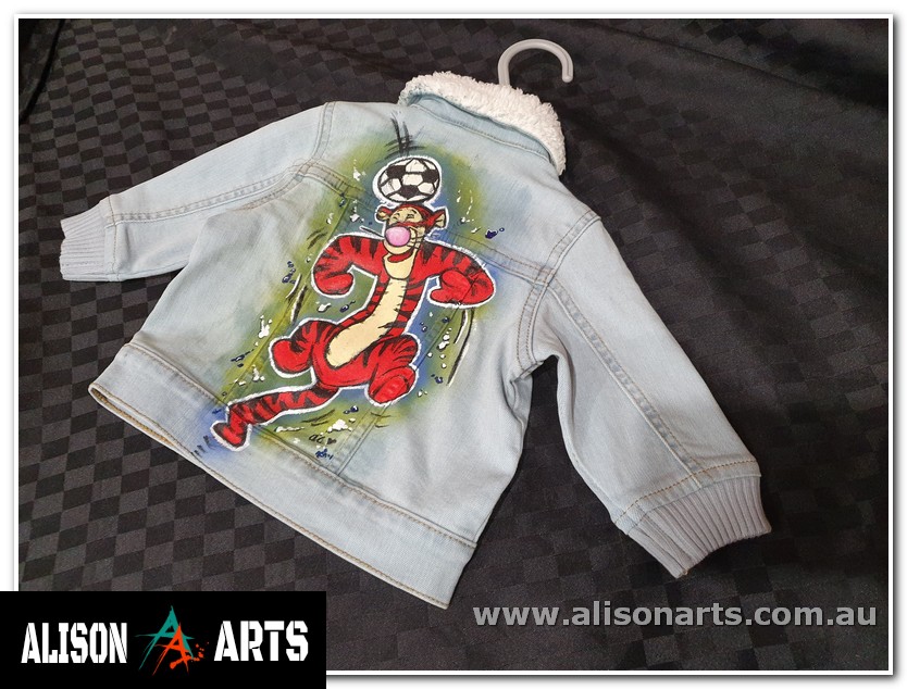 Hand painted one of a kind kids jacket
