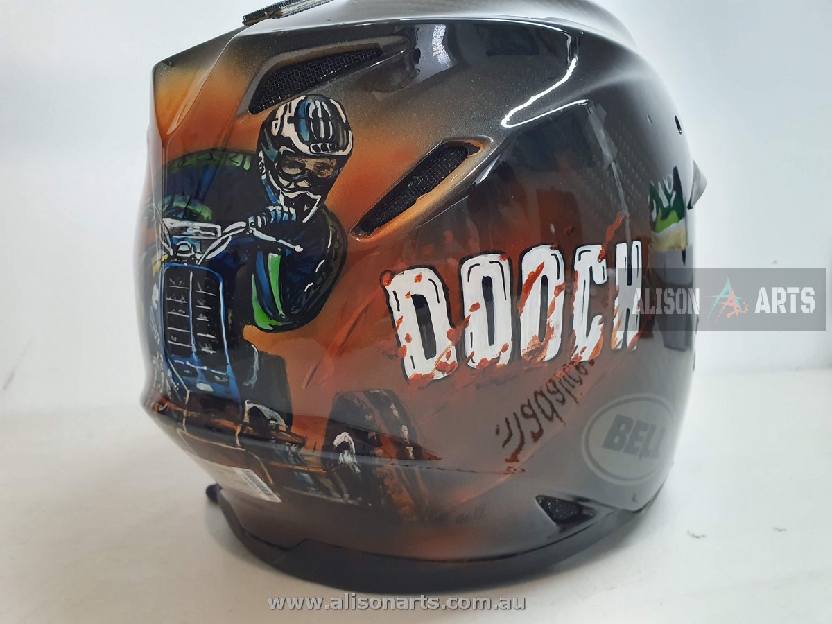 custom painted quad bike helmet